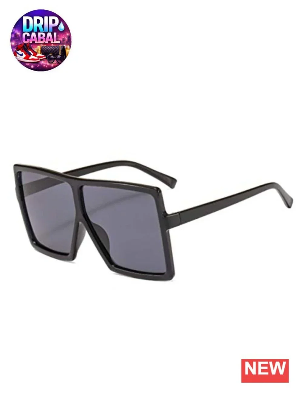 Square Oversized Sunglasses for Women Men Shield Retro Wrap Around